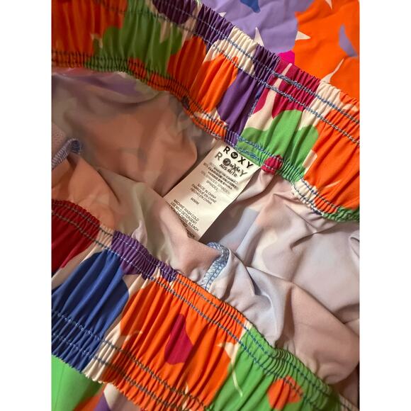 ROXY Floral Long Sleeve Swimsuit Set (2-Piece) Size M NWT Rashguard Boardshorts - Picture 3 of 6